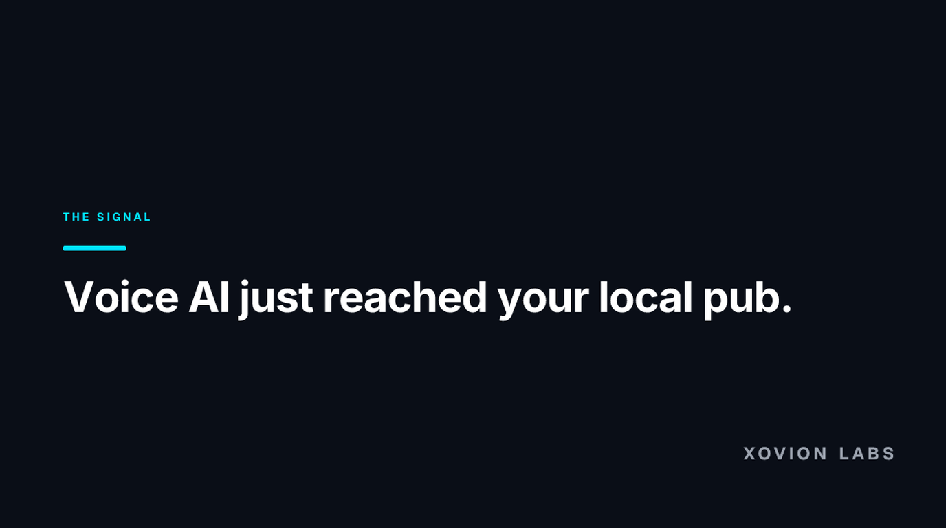Abstract illustration for: Someone Called Their Local Pub and an AI Answered. Here's What Operators Should Take From That.