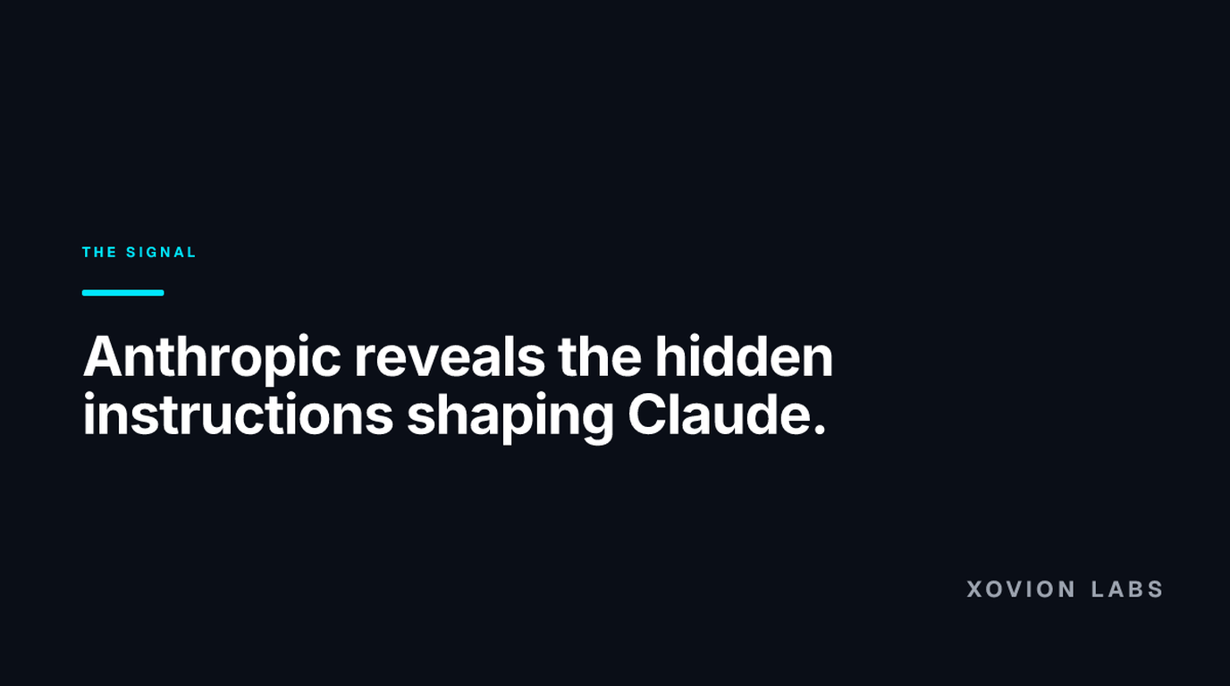 Abstract illustration for: Anthropic Just Published What Claude Is Told Before You Say a Word