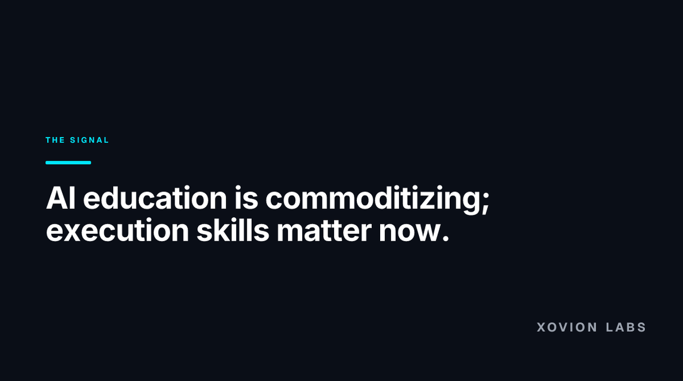 Abstract illustration for: The 'Free AI Course' Flood Is a Signal Worth Reading
