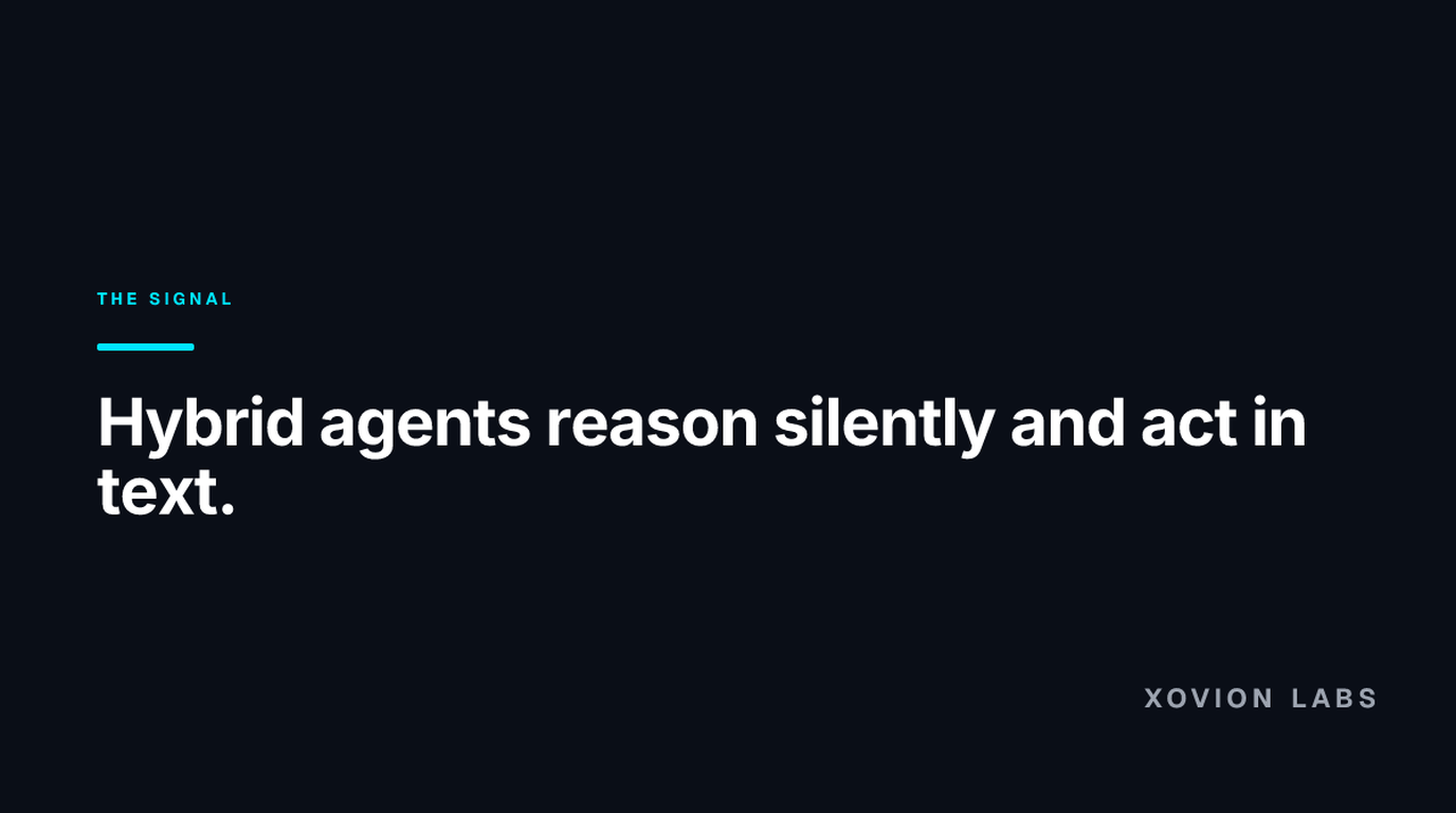 Abstract illustration for: AI Agents That Think Without Words: What Hybrid Reasoning Actually Means for Operators