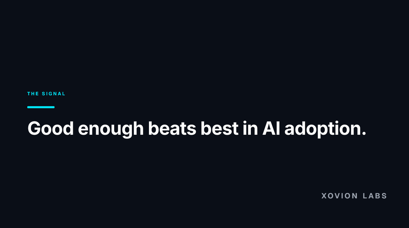 Abstract illustration for: The Most Capable AI Tool Isn't Winning. Here Is What That Tells Operators.