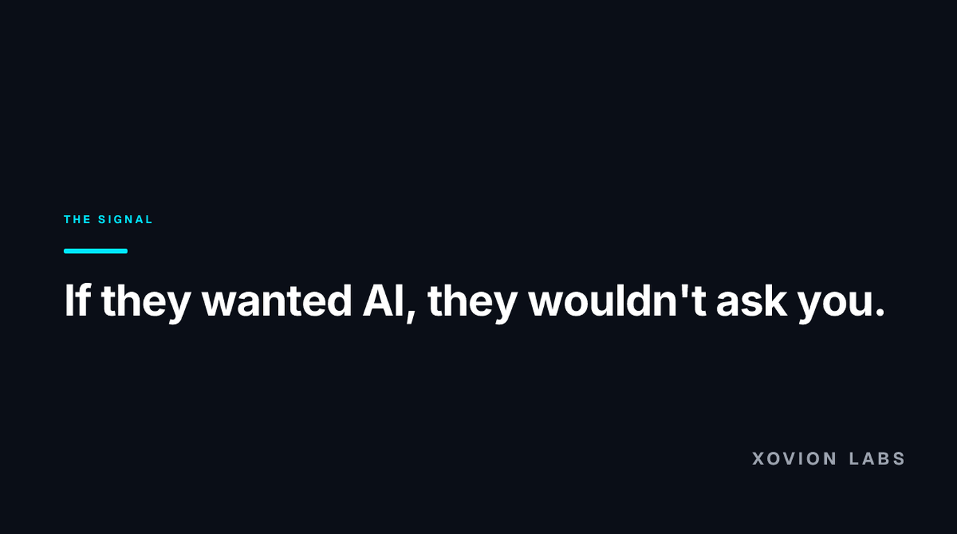 Abstract illustration for: The AI Answered. But They Asked You.