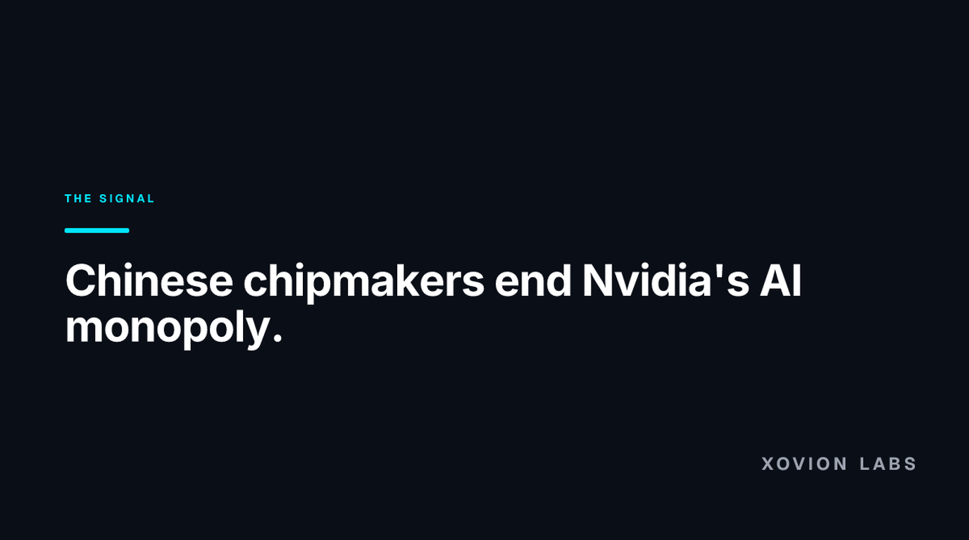 Abstract illustration for: The AI Chip Race Just Got a Second Lane
