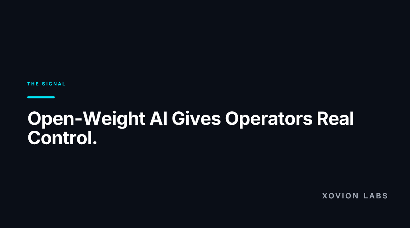 Abstract illustration for: What a New Open-Weight AI Model Actually Means for Your Business